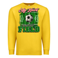 Lemon My heart is on that court Soccer Premium Sweatshirt - HowdyJamesFarm