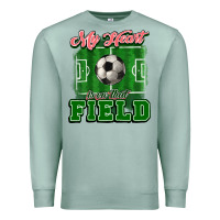 Seafoam My heart is on that court Soccer Premium Sweatshirt - HowdyJamesFarm
