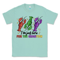 Seafoam i'm just here for the crawfish Classic Tee - MaliasSmallBusiness