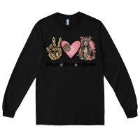 Black peace love pitbull Long Sleeve Tee - JahusDesignShop