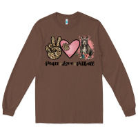 Chestnut peace love pitbull Long Sleeve Tee - JahusDesignShop