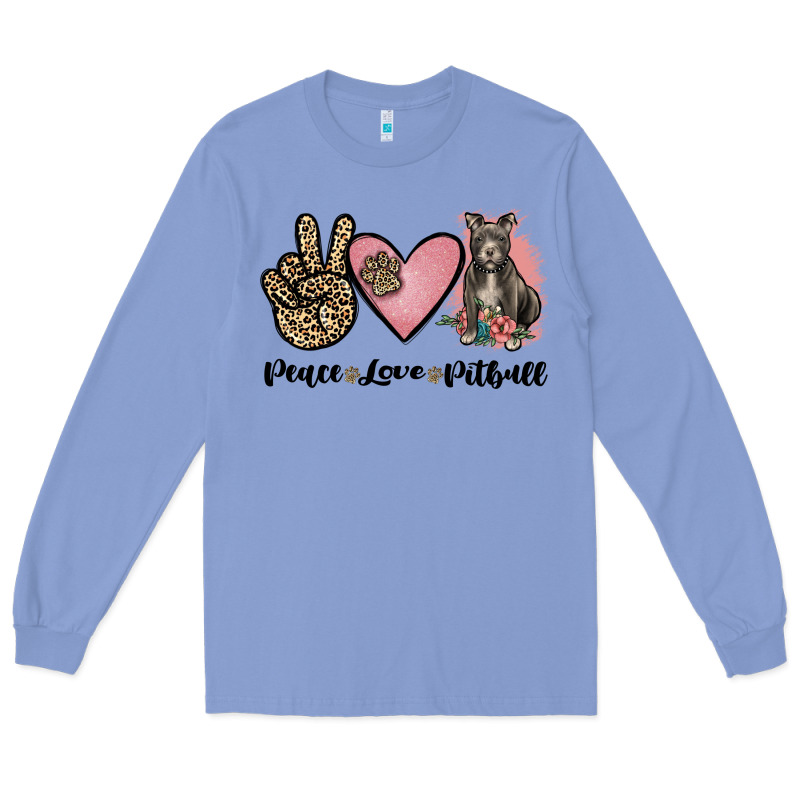 Peace Love Pitbull Long Sleeve Tee by JahusDesignShop | Teevron