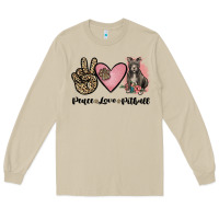 Mushroom peace love pitbull Long Sleeve Tee - JahusDesignShop