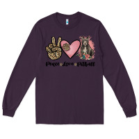 Plum peace love pitbull Long Sleeve Tee - JahusDesignShop