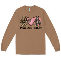 Toasted Coconut peace love pitbull Long Sleeve Tee - JahusDesignShop