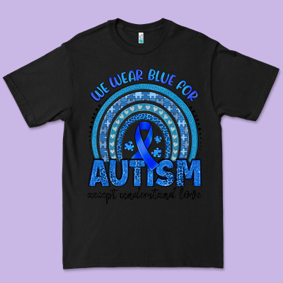 We Wear Blue For Autism Accept Understand Love Premium Tee Designed By Artiststas