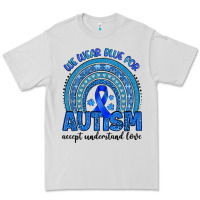Dove Grey we wear blue for autism accept understand love Premium Tee - Artiststas