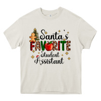 Cream santa's favorite student assistant Heavy Core Tee - AdoDesignShop