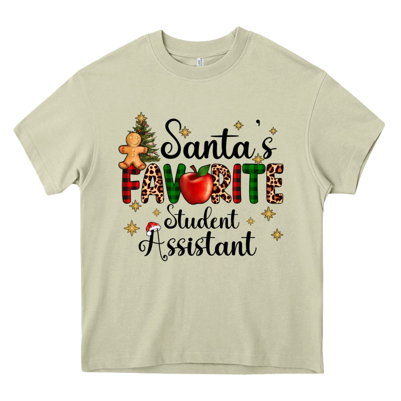 Santa's Favorite Student Assistant Heavy Core Tee by AdoDesignShop | Teevron
