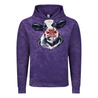 Cloud Purple holstein calf face Vintage Hoodie - LillyAllenDesigns