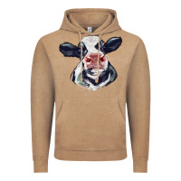 Vintage Coffee holstein calf face Vintage Hoodie - LillyAllenDesigns