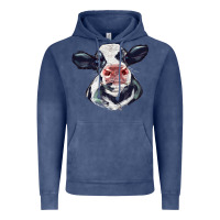 Vintage Denim holstein calf face Vintage Hoodie - LillyAllenDesigns