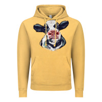 Vintage Mustard holstein calf face Vintage Hoodie - LillyAllenDesigns