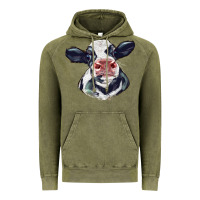 Vintage Olive holstein calf face Vintage Hoodie - LillyAllenDesigns