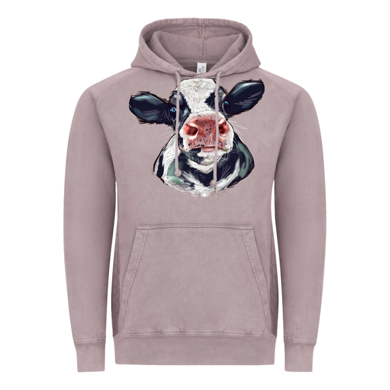 Holstein Calf Face Vintage Hoodie by LillyAllenDesigns | Teevron