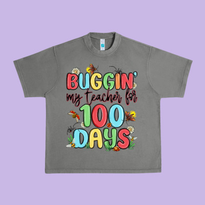 Buggin My Teacher For 100 Days Urban Heavy Tee Designed By Maliassmallbusiness