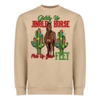 Mushroom giddy up jingle horse pick up your feet Heavyweight Sweatshirt - MaliasSmallBusiness