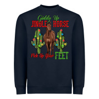 Navy giddy up jingle horse pick up your feet Heavyweight Sweatshirt - MaliasSmallBusiness