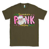 Army Green dreaming of a pink christmas Classic Tee - CowhideDigitalArt