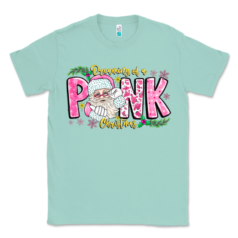 Dreaming Of A Pink Christmas Classic Tee by CowhideDigitalArt | Teevron