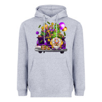 Mardi Gras Gnome On The Truck Heavyweight Hoodie | Teevron