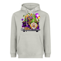 Moon Dust Mardi Gras gnome on the truck Heavyweight Hoodie - HowdyJamesFarm