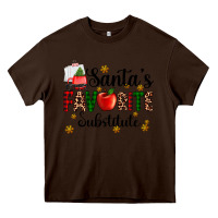Chocolate Brown santa's favorite substitute Heavy Core Tee - AdoDesignShop