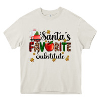 Cream santa's favorite substitute Heavy Core Tee - AdoDesignShop