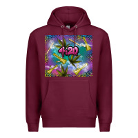 Burgundy 4 20 marijuana holiday Premium Hoodie - TumblerDesignByShophia