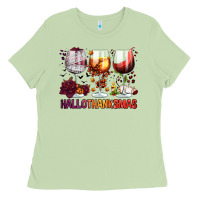 Matcha hallothanksmas halloween thanksgiving  christmas wine Ladies Tee - FaDigitalArtStudio