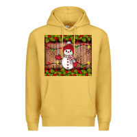 Antique Gold snowman Christmas Premium Hoodie - JahusDesignShop
