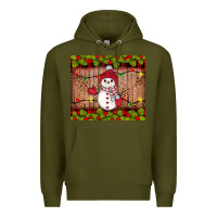 Army Green snowman Christmas Premium Hoodie - JahusDesignShop