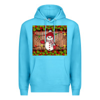 Ocean Blue snowman Christmas Premium Hoodie - JahusDesignShop