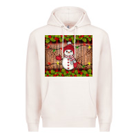 Pale Pink snowman Christmas Premium Hoodie - JahusDesignShop