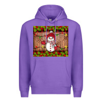 Purple snowman Christmas Premium Hoodie - JahusDesignShop