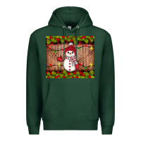 Sports Green snowman Christmas Premium Hoodie - JahusDesignShop