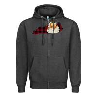 Charcoal Heather Kentucky Santa Ho Ho Zipper Hoodie - Bettercallsaul