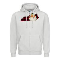 Dove Grey Kentucky Santa Ho Ho Zipper Hoodie - Bettercallsaul