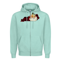 Seafoam Kentucky Santa Ho Ho Zipper Hoodie - Bettercallsaul