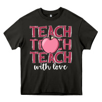 Asphalt teach with love Heavy Core Tee - JahusDesignShop
