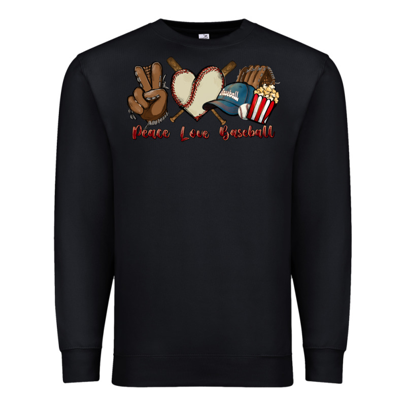 Peace Love Baseball Premium Sweatshirt by HowdyJamesFarm | Teevron