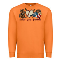 Carrot Peace love Baseball Premium Sweatshirt - HowdyJamesFarm