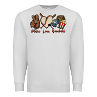 Dove Grey Peace love Baseball Premium Sweatshirt - HowdyJamesFarm