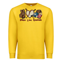 Lemon Peace love Baseball Premium Sweatshirt - HowdyJamesFarm
