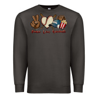 Smoke Peace love Baseball Premium Sweatshirt - HowdyJamesFarm