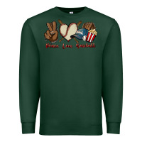 Sports Green Peace love Baseball Premium Sweatshirt - HowdyJamesFarm