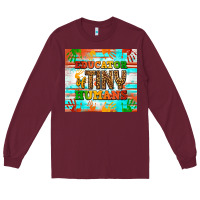 Burgundy educator of tiny humans Long Sleeve Tee - NancyCooperArtShop