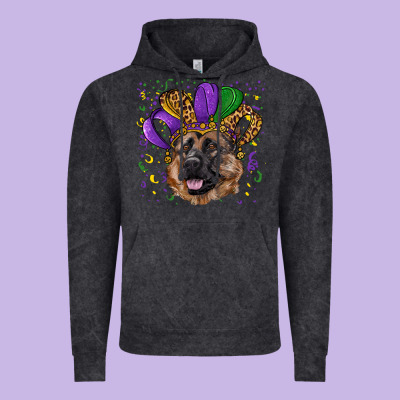Mardi Gras Hat German Shepherd Vintage Hoodie Designed By Ranaportraitstore