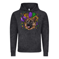 Vintage Black Mardi gras hat german shepherd Vintage Hoodie - RanaPortraitStore
