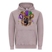 Vintage Zinc Mardi gras hat german shepherd Vintage Hoodie - RanaPortraitStore